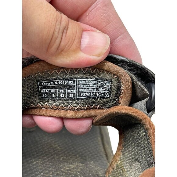 Teva Men's Katavi 2 Black Olive Suede Hiking Sandals 1019192 Size 10 - Picture 5 of 7